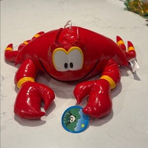 Vintage Peek-A-Boo Toys Red Crab Plush Toy
